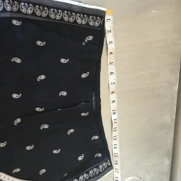 TOMMY HILFIGER blue bandana design  wide leg casual pant SZ 10 - Picture 10 of 14
